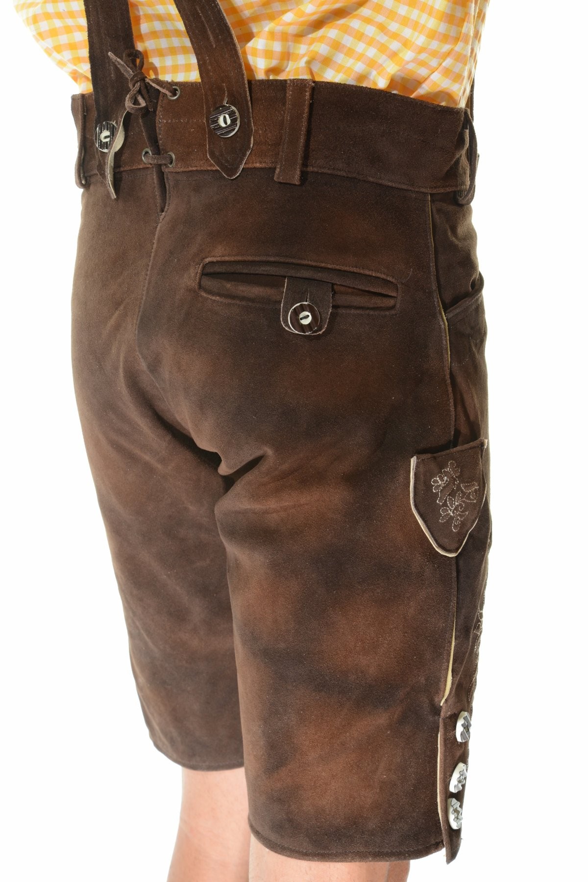 Bavarian Oktoberfest Lederhosen Shorts German Outfit US Size 42 dark